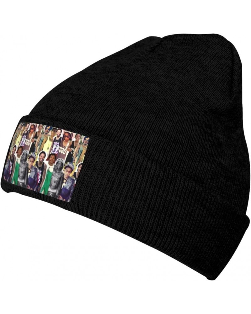 Knit Hats Wiz Rapper Khalifa Beanie Skull Cuffed Knitted Cap Slouchy Warm Acrylic Cap for Men and Women Black $9.99 Skullies ...