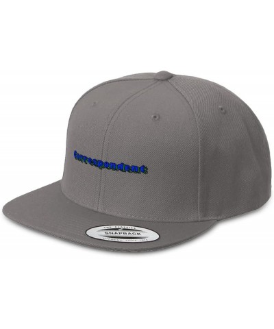 Snapback Hats for Men and Women Correspondent Acrylic Flat Bill Baseball Dark Grey Design Only $13.94 Baseball Caps