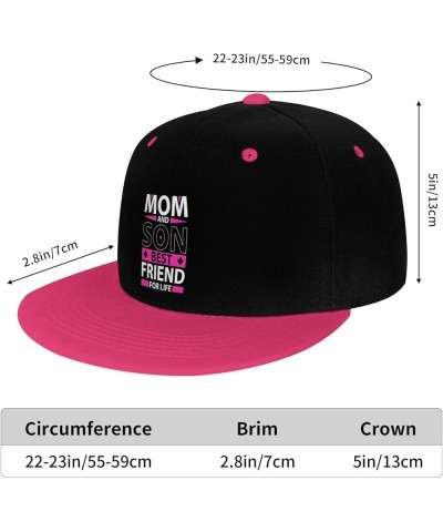 Mom and Son Best Friend for Life Snapback Hat for Men Women Baseball Cap Trucker Flat Bill Hats Dad Caps Pink $12.36 Baseball...