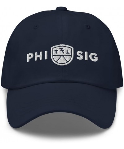 Phi Sigma Kappa Fraternity Classic Dad Hat - Premium Chino Cotton Twill Cap Navy Phi Sigma Kappa 2 $19.59 Baseball Caps