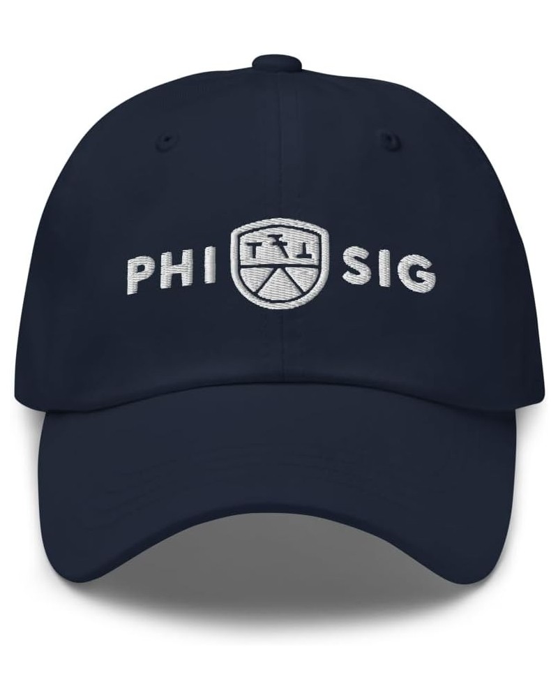 Phi Sigma Kappa Fraternity Classic Dad Hat - Premium Chino Cotton Twill Cap Navy Phi Sigma Kappa 2 $19.59 Baseball Caps