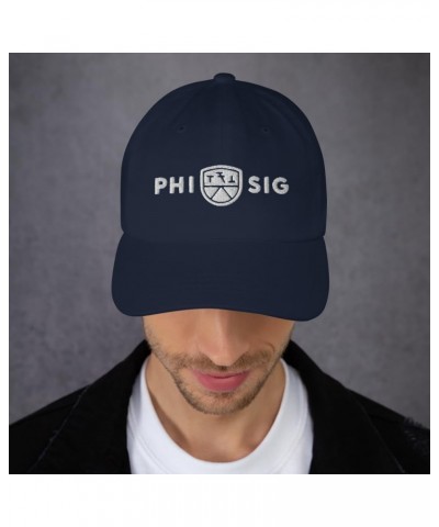 Phi Sigma Kappa Fraternity Classic Dad Hat - Premium Chino Cotton Twill Cap Navy Phi Sigma Kappa 2 $19.59 Baseball Caps