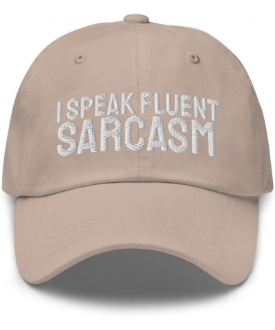 I Speak Fluent Sarcasm Sassy Embroidered Dad Hat Baseball Cap Stone $15.31 Baseball Caps