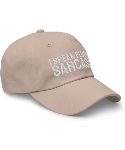 I Speak Fluent Sarcasm Sassy Embroidered Dad Hat Baseball Cap Stone $15.31 Baseball Caps