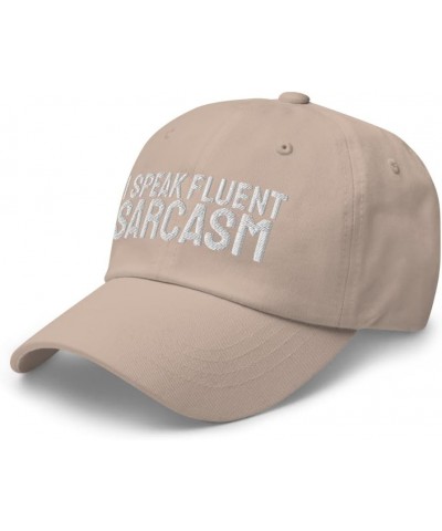 I Speak Fluent Sarcasm Sassy Embroidered Dad Hat Baseball Cap Stone $15.31 Baseball Caps