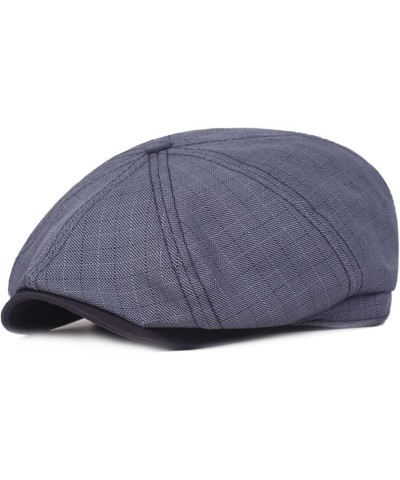 Lattice Spring Autumn Short Brim Men Newsboy Hat Painter Hat Elasticity Splicing Beret Peaked Cap (Color : A, Size : 56-59CM)...