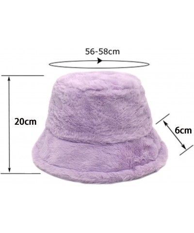 Womens Solid Color Winter Thermal Windproof Thicken Fleece Bucket Fisherman Hat for Cold Weather Beach Hat $10.93 Bucket Hats