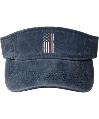 Landscaper and Groundskeeper USA Flag Sun Visor Hats for Women Men Sun Hat Cotton Golf Hat Vintage Baseball Cap Navy Blue $14...