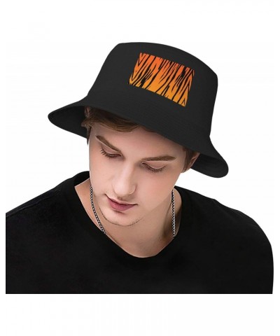 Tiger Stripe Fisherman Beanies for Men, Bucket Hats for Fishing, Sun Protection Hats with Regional Printing Black $11.93 Buck...