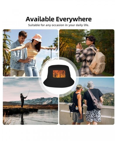 Tiger Stripe Fisherman Beanies for Men, Bucket Hats for Fishing, Sun Protection Hats with Regional Printing Black $11.93 Buck...