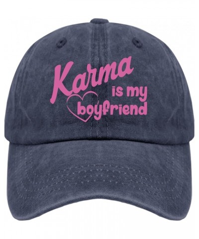 Karma is My Boyfriend hat Runners hat Pigment Black Mens Sun hat Gifts for Mom Sun Hat Navy Blue $11.79 Sun Hats