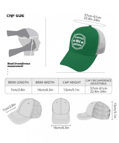 1964 Birthday Gifts for Men Women Hats Trucker Cap Apricot Golf Hats Men Gifts for Her Baseball Cap Green $12.53 Sun Hats