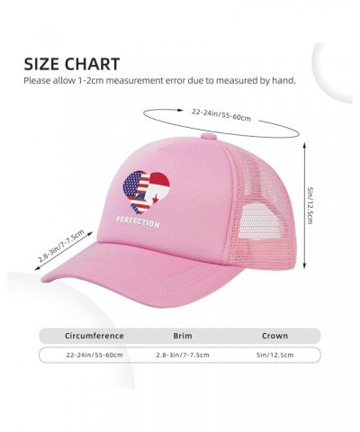 Trucker Hat Mesh Baseball Cap Adjustable Dad Hat Unisex Pink $11.48 Baseball Caps