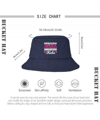 Proud Mother of A Few Dumb-Ass Kids Bucket Hat Bucket Hat Trendy Women Hats for Hiking Accessories for Hiking Must Navy $9.90...