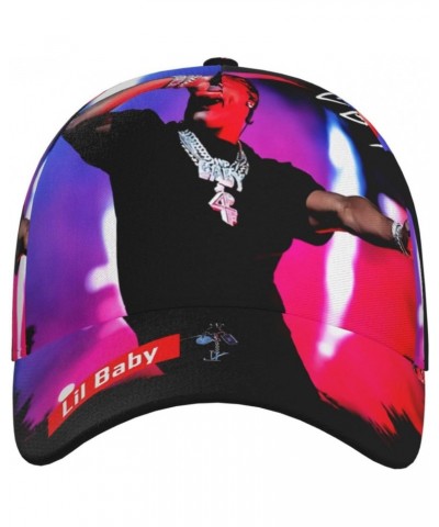 Lil Rapper Baby Singer Hat Curved Brim Baseball Cap Adjustable Snapback Cap for Men and Women Black $10.39 Baseball Caps