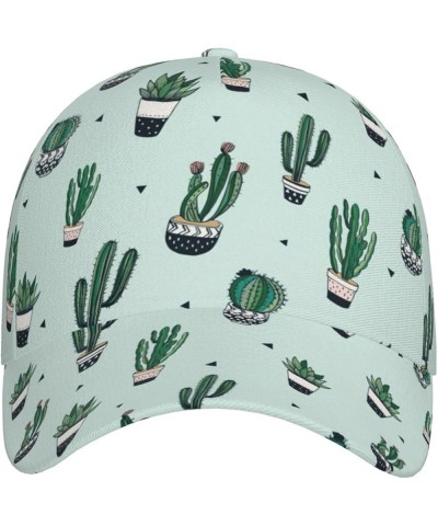 Green Cactus Print Unisex Baseball Cap,Unisex Hats Cool Adjustable Hat Men Women Teens Green Cactus $11.63 Baseball Caps