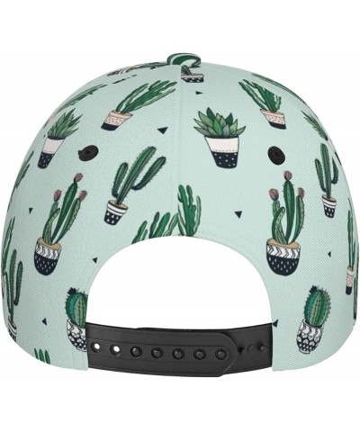 Green Cactus Print Unisex Baseball Cap,Unisex Hats Cool Adjustable Hat Men Women Teens Green Cactus $11.63 Baseball Caps