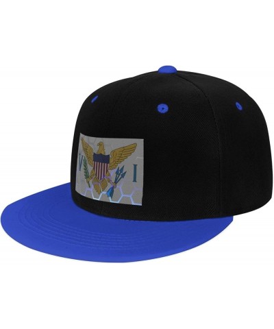 Flag of The United States Virgin Islands Snapback Hat for Men Women Baseball Cap Trucker Flat Bill Hats Dad Caps Blue $13.09 ...