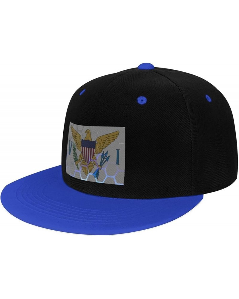 Flag of The United States Virgin Islands Snapback Hat for Men Women Baseball Cap Trucker Flat Bill Hats Dad Caps Blue $13.09 ...