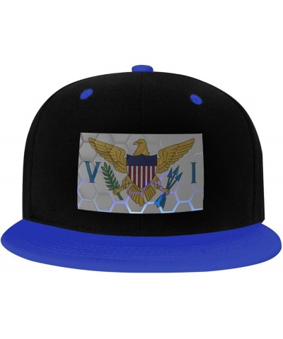 Flag of The United States Virgin Islands Snapback Hat for Men Women Baseball Cap Trucker Flat Bill Hats Dad Caps Blue $13.09 ...