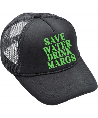 Save Water Drink Margs Trucker Hat Adjustable Baseball Cap for Womens Preppy Hats Street Wear Hat Plain Trucker Hats Black $6...