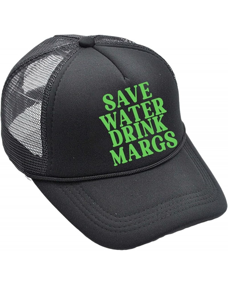 Save Water Drink Margs Trucker Hat Adjustable Baseball Cap for Womens Preppy Hats Street Wear Hat Plain Trucker Hats Black $6...