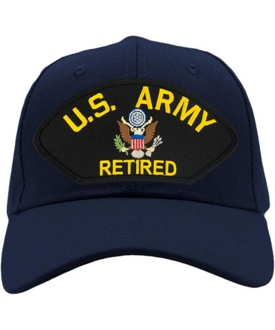 US Army Retired Hat/Ballcap Adjustable One Size Fits Most Navy Blue Add American Flag $20.27 Baseball Caps