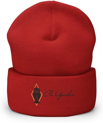 Psi Upsilon Fraternity Beanie: Premium Quality Soft Turbo Acrylic Campus Wear for Pride & Warmth, Winter Hat Red Psi Upsilon ...