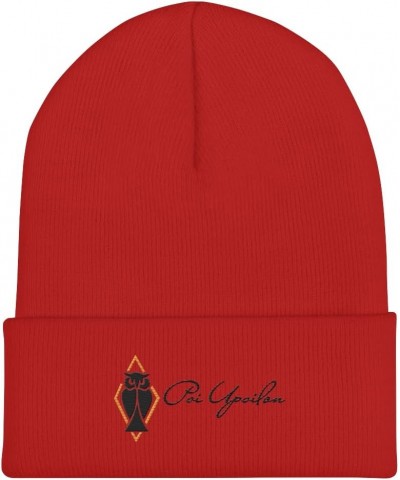 Psi Upsilon Fraternity Beanie: Premium Quality Soft Turbo Acrylic Campus Wear for Pride & Warmth, Winter Hat Red Psi Upsilon ...