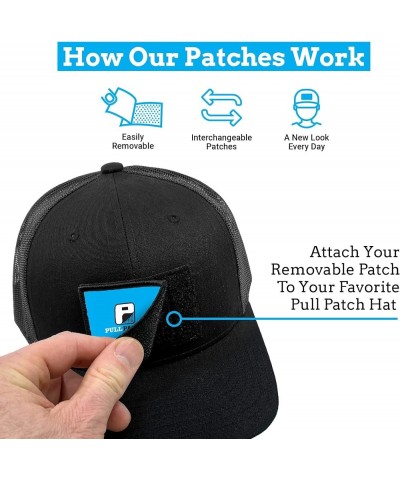 Pull Patch Flexfit Cap Adjustable 6 Panel Patch Attachable Black $13.44 Baseball Caps