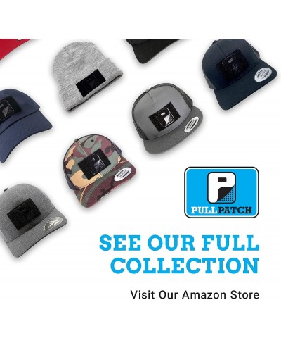 Pull Patch Flexfit Cap Adjustable 6 Panel Patch Attachable Black $13.44 Baseball Caps