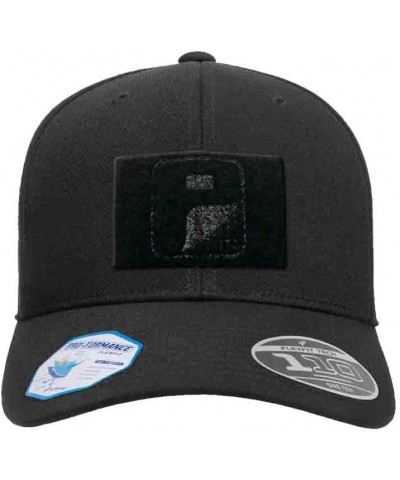 Pull Patch Flexfit Cap Adjustable 6 Panel Patch Attachable Black $13.44 Baseball Caps