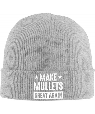 Slouchy Beanie for Women,Make Mullets Great Again Funny Political Humor Knit Skull Cap Warm Winter Hat Gray $9.76 Skullies & ...