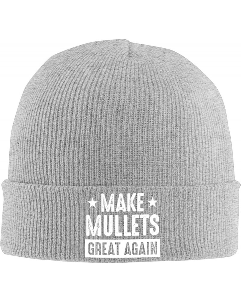 Slouchy Beanie for Women,Make Mullets Great Again Funny Political Humor Knit Skull Cap Warm Winter Hat Gray $9.76 Skullies & ...