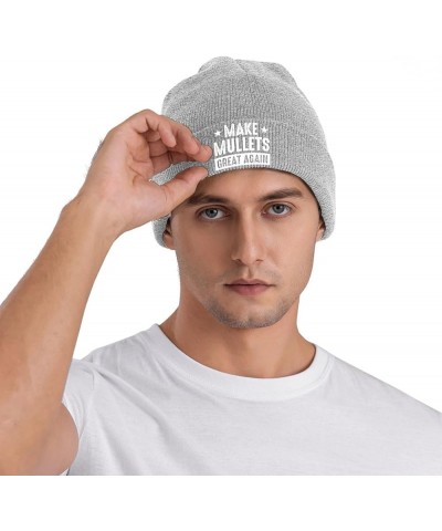 Slouchy Beanie for Women,Make Mullets Great Again Funny Political Humor Knit Skull Cap Warm Winter Hat Gray $9.76 Skullies & ...