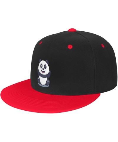 Naughty Little Panda Baseball Cap for Men Women Snapback Hat Adjustable Flat Bill Hats Red $14.58 Baseball Caps