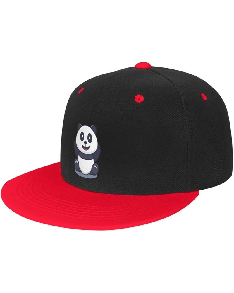 Naughty Little Panda Baseball Cap for Men Women Snapback Hat Adjustable Flat Bill Hats Red $14.58 Baseball Caps