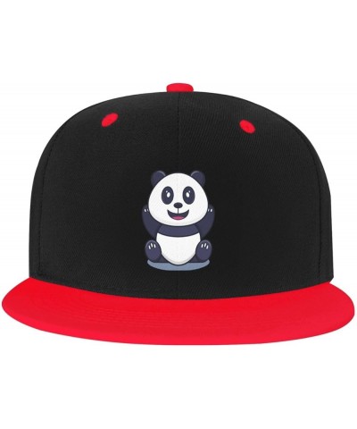 Naughty Little Panda Baseball Cap for Men Women Snapback Hat Adjustable Flat Bill Hats Red $14.58 Baseball Caps