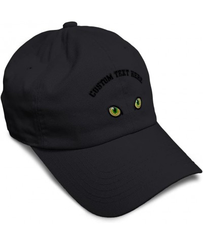 Soft Baseball Cap Animal Cat Eyes Embroidery Cats Twill Cotton Weasel Dad Hats for Men & Women Black Personalized Text Here $...