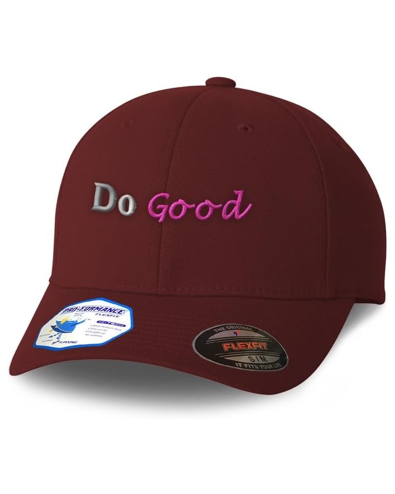 Flexfit Hats for Men & Women Do Good Style B Polyester Dad Hat Baseball Cap Burgundy $20.64 Baseball Caps