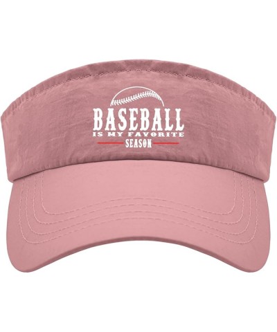 Baseball is My Favorite Season Cowboy Hats Sun Visor for Teens Sun Visor Uv Protection Sun Visors Pink $12.71 Visors