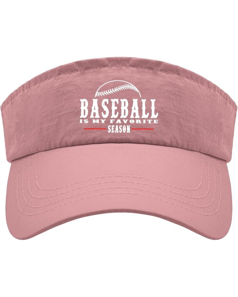 Baseball is My Favorite Season Cowboy Hats Sun Visor for Teens Sun Visor Uv Protection Sun Visors Pink $12.71 Visors