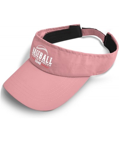 Baseball is My Favorite Season Cowboy Hats Sun Visor for Teens Sun Visor Uv Protection Sun Visors Pink $12.71 Visors