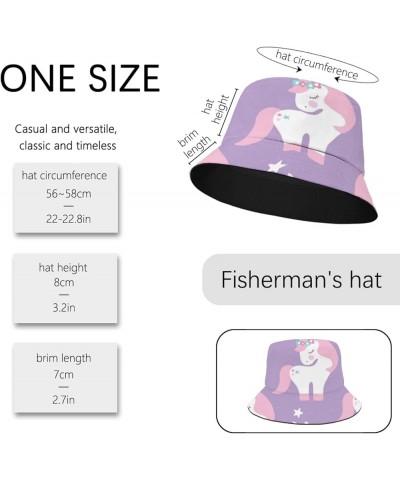 Unicorns Beach Bucket Hat Womens, FunnyMens Caps Vacation Accessories for Vacation Must Haves Unicorn 2 $8.61 Bucket Hats