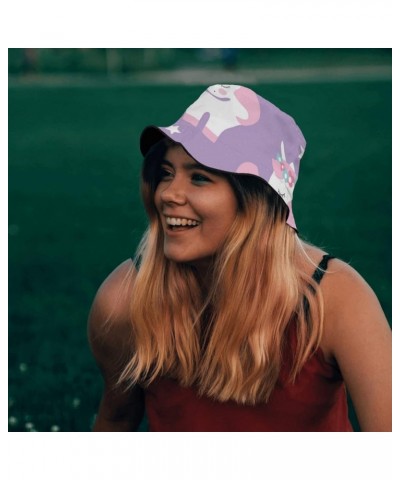 Unicorns Beach Bucket Hat Womens, FunnyMens Caps Vacation Accessories for Vacation Must Haves Unicorn 2 $8.61 Bucket Hats