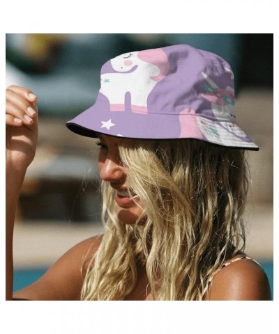 Unicorns Beach Bucket Hat Womens, FunnyMens Caps Vacation Accessories for Vacation Must Haves Unicorn 2 $8.61 Bucket Hats