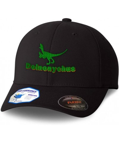 Flexfit Hats for Men & Women Delnonychus Dinosaurs Polyester Dad Hat Baseball Cap Black Design Only $15.84 Baseball Caps