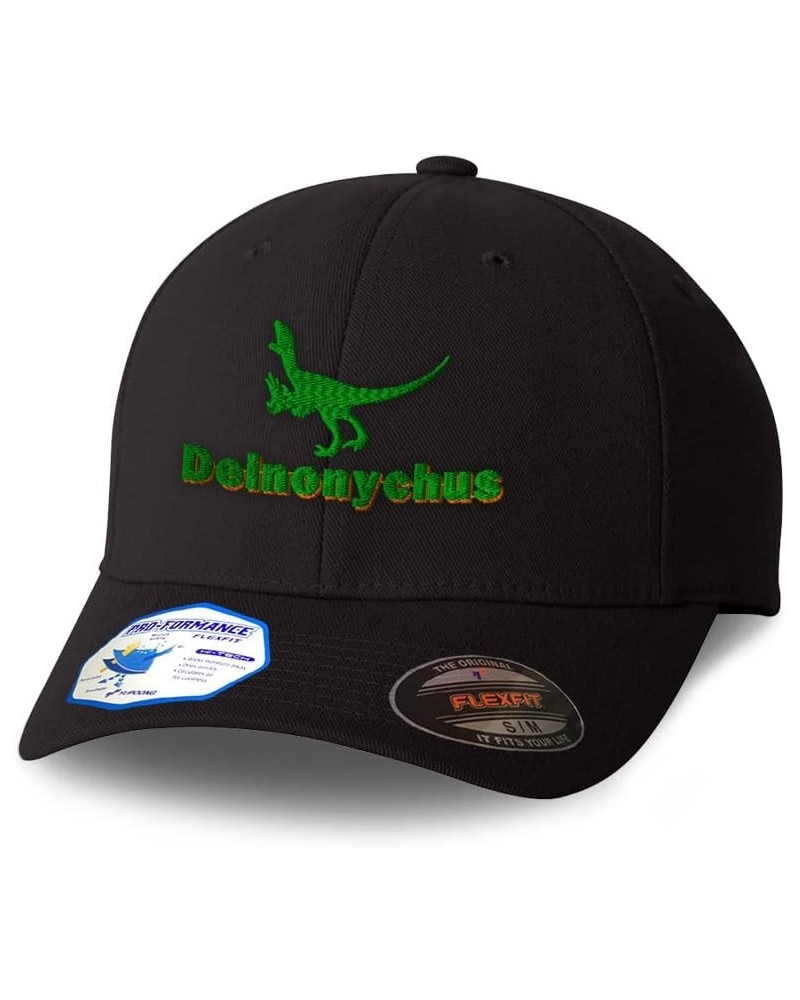 Flexfit Hats for Men & Women Delnonychus Dinosaurs Polyester Dad Hat Baseball Cap Black Design Only $15.84 Baseball Caps