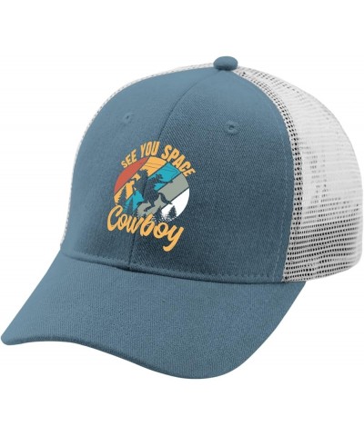 Dad Hat See You Space Cowboy- for Cowboy Lovers Baseball Caps for Men Graphic Caps Adjustable Skyblue $9.20 Cowboy Hats