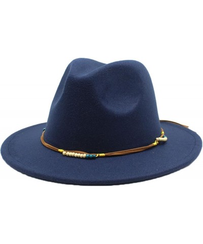 Women's Fedora Hat Wide Brim Felt Jazz Hat with Rope Solid Color Panama Hat Casual Cloche Hats Crushable Coffee1 $18.28 Fedoras